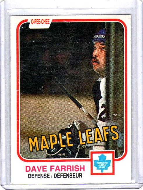 1981 O-Pee-Chee  Dave Farrish  Card #317 - Toronto Maple Leafs